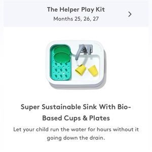 Lovevery Super Sustainable Sink with Bio Based Cups & Plates